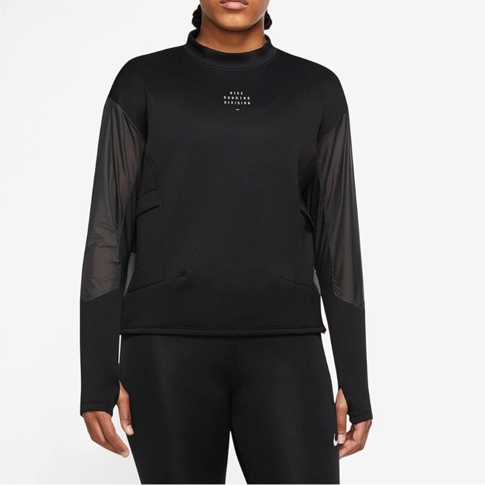 Nike Running Division Crew Long Sleeve Shirt Medium